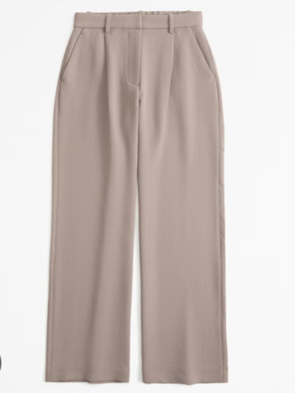 ABERCROMBIE Curve Love Harper Tailored Premium Crepe Pant, Brown, size 25 Short